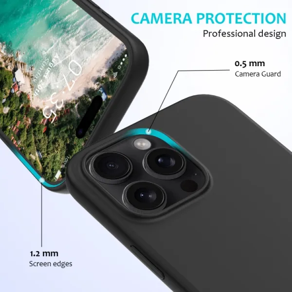 RUBBER Ochranný kryt pre Apple iPhone 16 Pro Max čierny