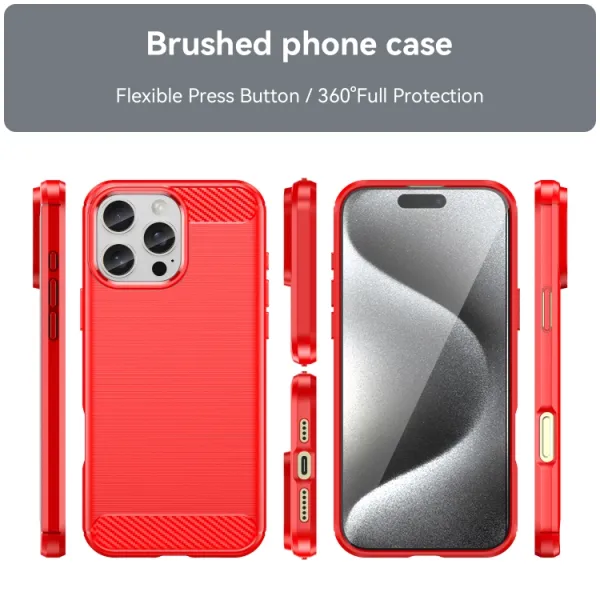 FLEXI TPU Ochranný kryt Apple iPhone 16 Pro Max červený