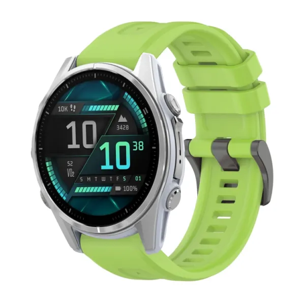 SILICONE Vymeniteľný remienok pre Garmin Fenix 8 43mm svetlozelený
