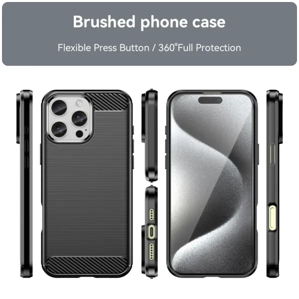 FLEXI TPU Ochranný kryt Apple iPhone 16 Pro Max čierny
