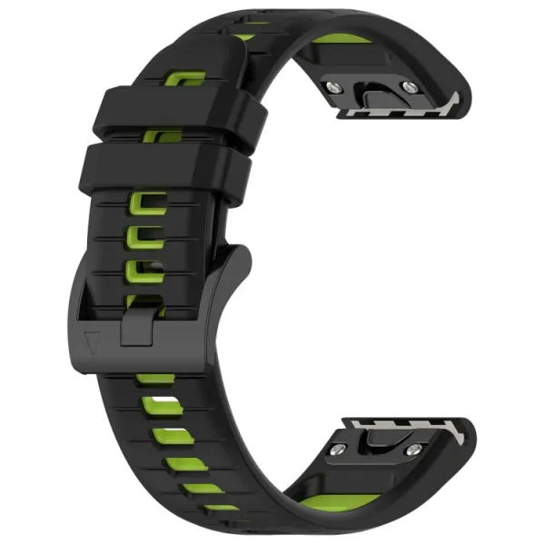 SPORTY Vymeniteľný silikónový remienok Garmin Fenix 8 47mm čierny-zelený