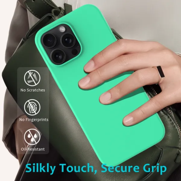 RUBBER Ochranný kryt pre Apple iPhone 16 Pro Max mentolový zelený