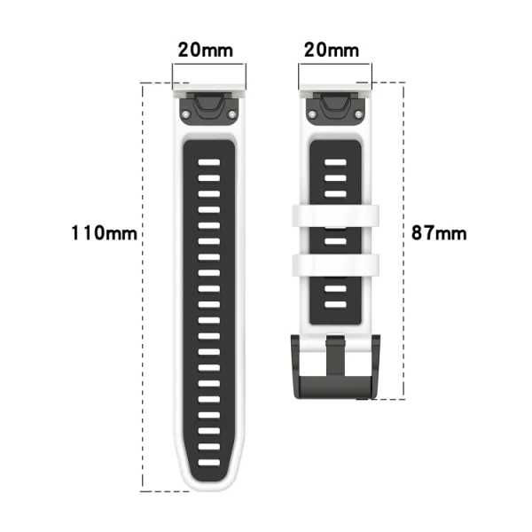 SPORTY Vymeniteľný silikónový remienok Garmin Fenix 8 43mm šedá-žltá