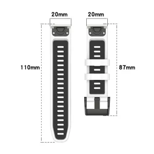 SPORTY Vymeniteľný silikónový remienok Garmin Fenix 8 43mm šedá-žltá