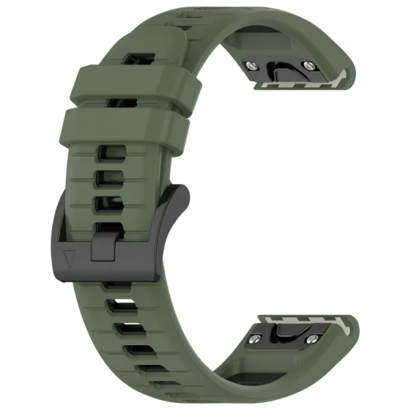 SPORTY Vymeniteľný silikónový remienok Garmin Fenix 8 43mm zelená-čierna