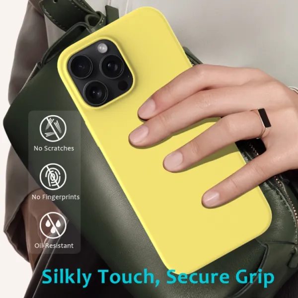 RUBBER Ochranný kryt pre Apple iPhone 16 Pro Max žltý