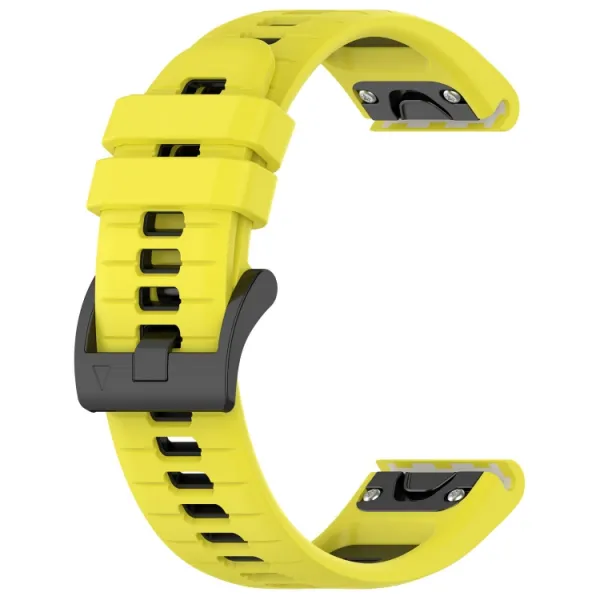 SPORTY Vymeniteľný silikónový remienok Garmin Fenix 8 43mm žltá-čierna