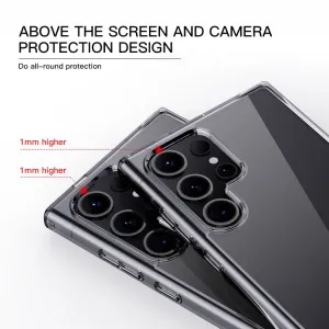 SHOCK Extra odolný kryt Samsung Galaxy S24 Ultra 5G priehľadný