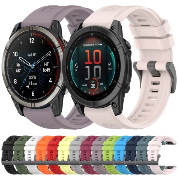 SILICONE Vymeniteľný remienok pre Garmin Fenix E 47mm modrý