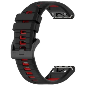 SPORTY Vymeniteľný silikónový remienok Garmin Fenix 8 43mm čierna-červená