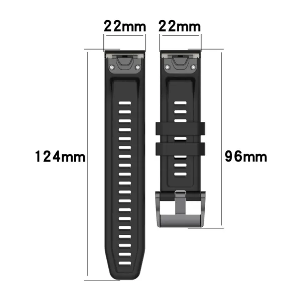 SILICONE Vymeniteľný remienok pre Garmin Fenix E 47mm modrý