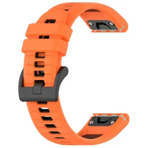 SPORTY Vymeniteľný silikónový remienok Garmin Fenix 8 43mm oranžová-čierna