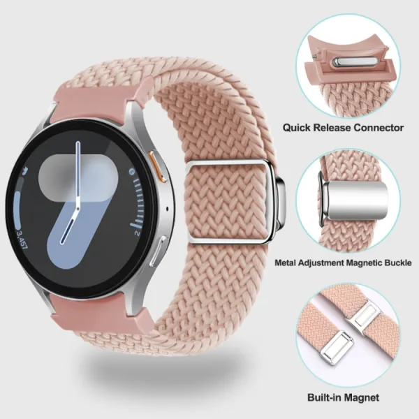 BRAIDED Nylonový remienok pre Samsung Galaxy Watch 7 (40 / 44 mm) CACTUS