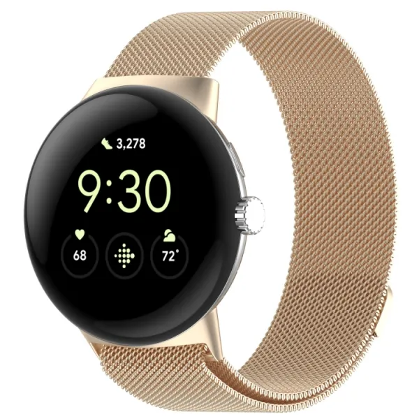 MILANESE Kovový remienok pre Google Pixel Watch 4 45mm / Pixel Watch 3 45mm CHAMPAGNE