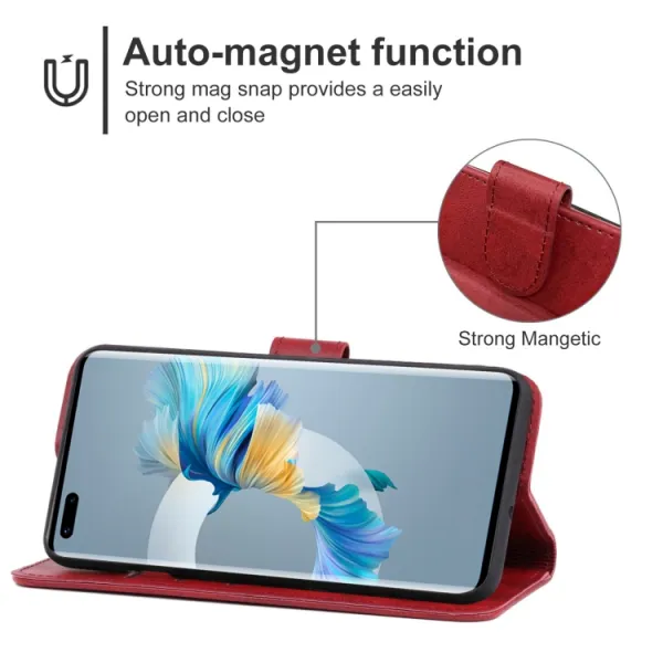 SMOOTH Peňaženkové puzdro pre Huawei Mate 40 Pro červené