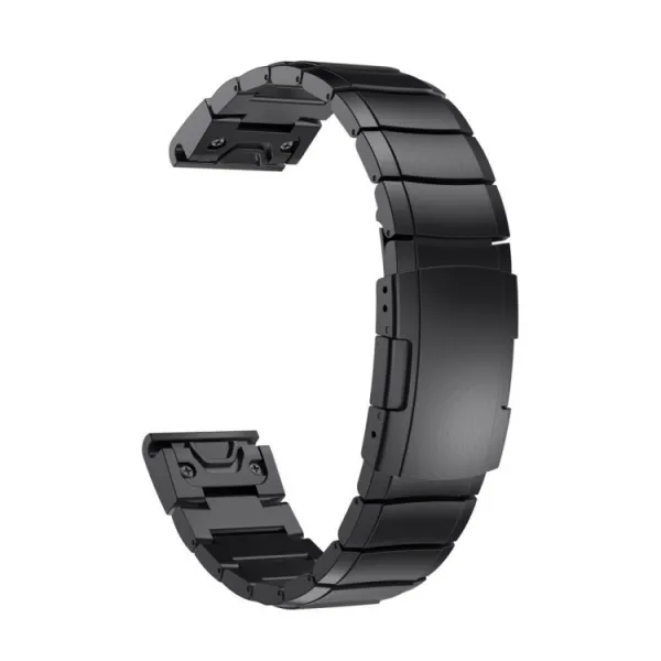 ARMOUR QUICK RELEASE Kovový remienok pre Garmin Fenix E 47mm čierny