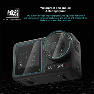 PULUZ 3in1 Set ochranných skiel pre DJI Osmo Action 4