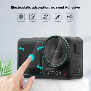 PULUZ 3in1 Set ochranných skiel pre DJI Osmo Action 4