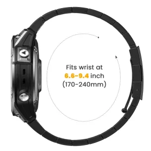ARMOUR QUICK RELEASE Kovový remienok pre Garmin Fenix E 47mm čierny