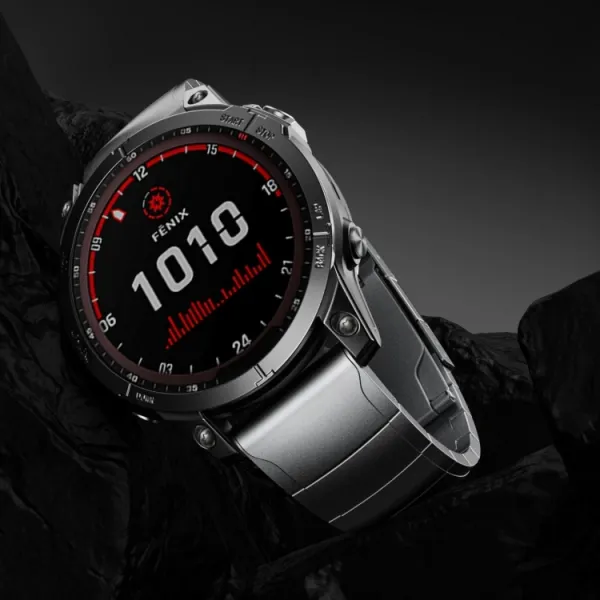 ARMOUR QUICK RELEASE Kovový remienok pre Garmin Fenix E 47mm čierny