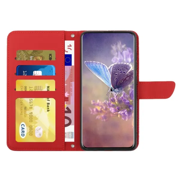 ART BLOSSOM Peňaženkový obal pre Motorola Edge 50 červený