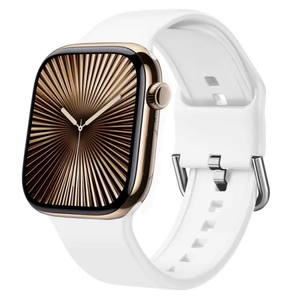 SILICONE Vymeniteľný remienok pre Apple Watch 10 / 11 42mm biely