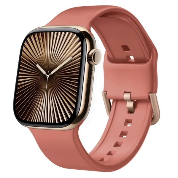 SILICONE Vymeniteľný remienok pre Apple Watch 10 / 11 46mm koralový