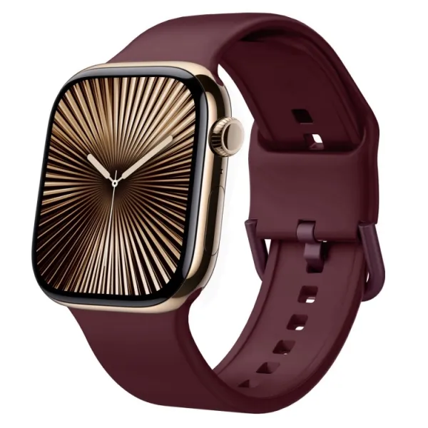 SILICONE Vymeniteľný remienok pre Apple Watch 10 / 11 46mm bordový