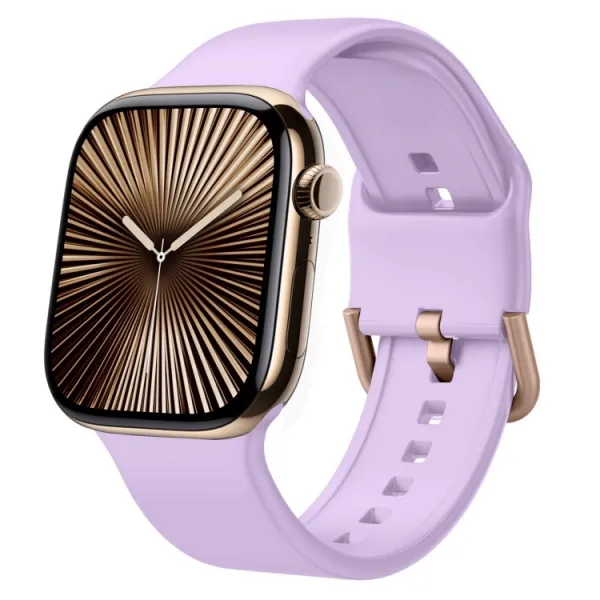 SILICONE Vymeniteľný remienok pre Apple Watch 10 / 11 46mm svetlofialový