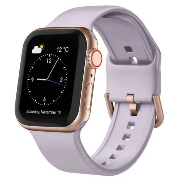 SILICONE Vymeniteľný remienok pre Apple Watch 10 / 11 46mm fialový