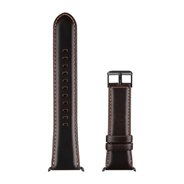 DUX LEATHER Kožený remienok pre Apple Watch 10 / 11 42mm tmavohnedý