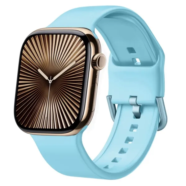 SILICONE Vymeniteľný remienok pre Apple Watch 10 / 11 42mm svetlomodrý