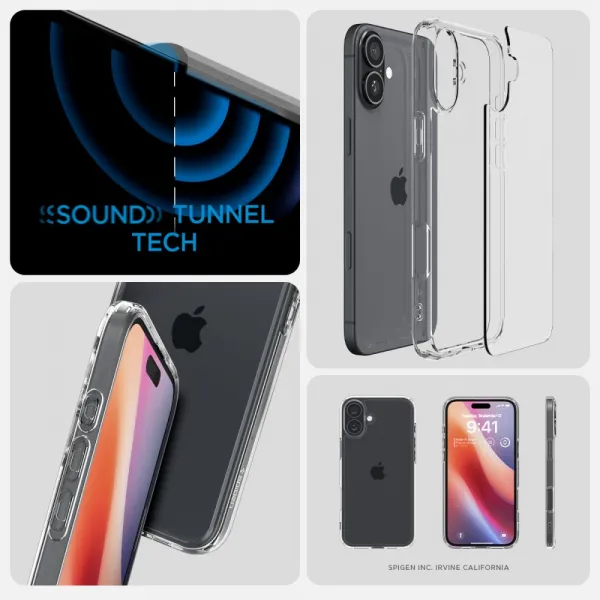 Spigen Ultra hybrid kryt na mobil, iPhone 16, číry