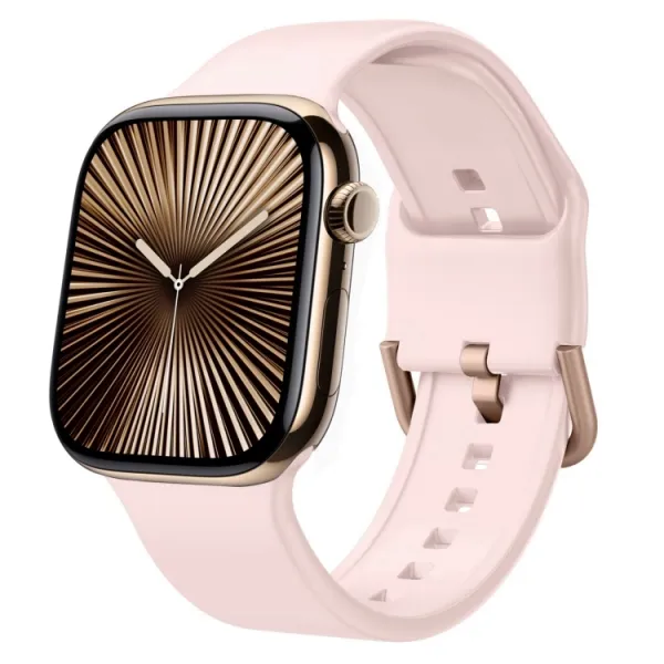 SILICONE Vymeniteľný remienok pre Apple Watch 10 / 11 46mm svetloružový