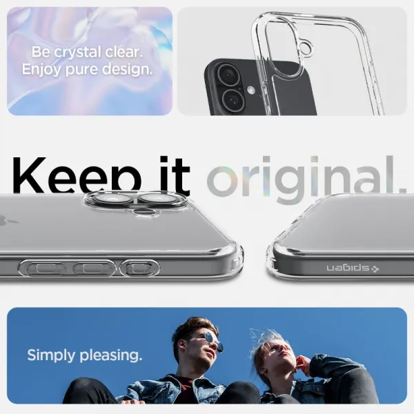Spigen Ultra hybrid kryt na mobil, iPhone 16, číry