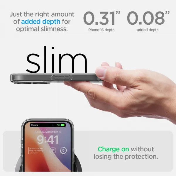 Spigen Ultra hybrid kryt na mobil, iPhone 16, číry