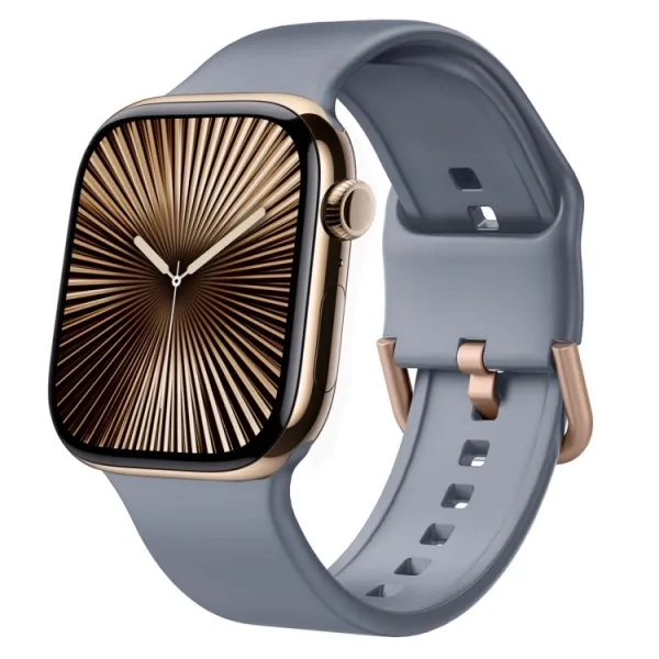SILICONE Vymeniteľný remienok pre Apple Watch 10 / 11 46mm modrý-šedý
