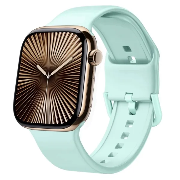 SILICONE Vymeniteľný remienok pre Apple Watch 10 / 11 46mm mentolový