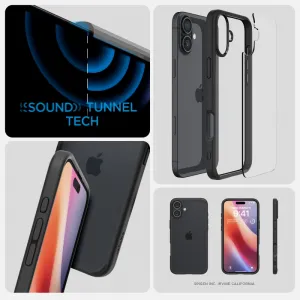 Spigen Ultra hybrid kryt na mobil, iPhone 16, čierny