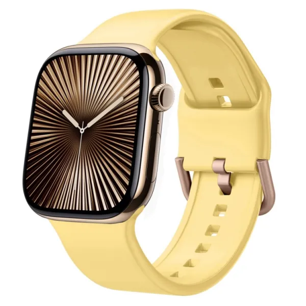 SILICONE Vymeniteľný remienok pre Apple Watch 10 / 11 42mm žltý