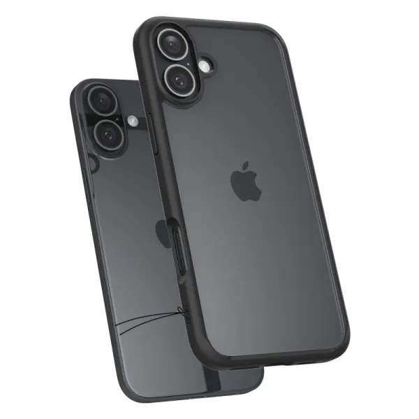 Spigen Ultra hybrid kryt na mobil, iPhone 16, čierny