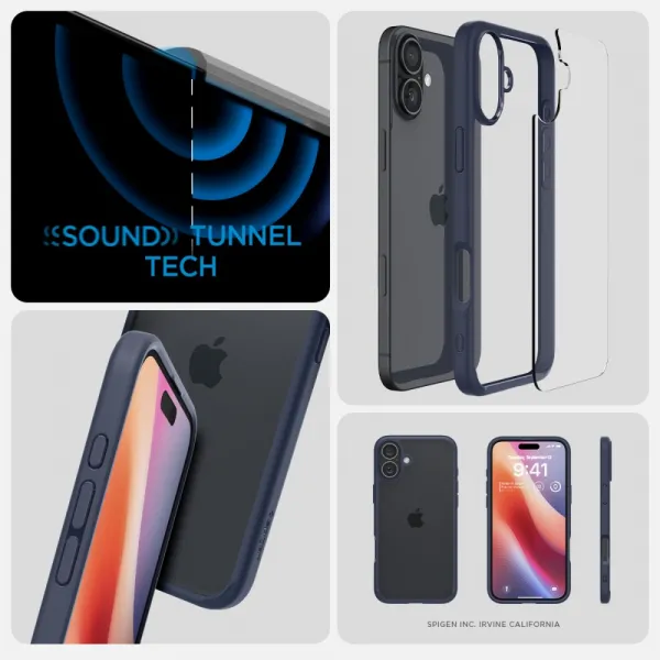 Spigen Ultra hybrid kryt na mobil, iPhone 16, modrý