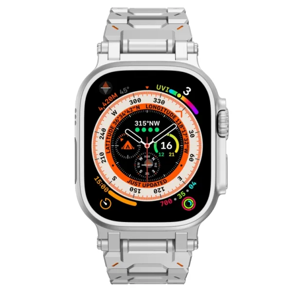 PATHFINDER Kovový remienok pre Apple Watch 10 / 11 46mm strieborný