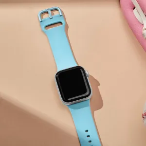 SILICONE Vymeniteľný remienok pre Apple Watch 10 / 11 42mm svetlomodrý