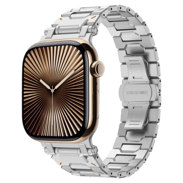 PATHFINDER Kovový remienok pre Apple Watch 10 / 11 46mm strieborný