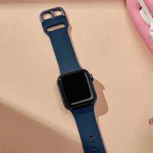 SILICONE Vymeniteľný remienok pre Apple Watch 10 / 11 46mm tmavomodrý
