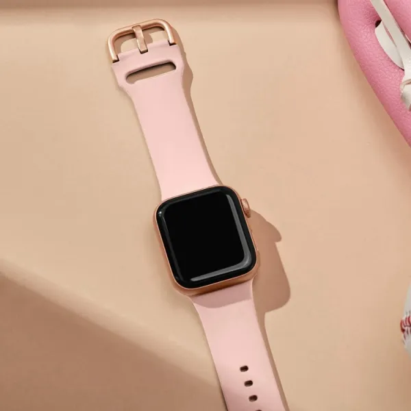 SILICONE Vymeniteľný remienok pre Apple Watch 10 / 11 42mm ružový