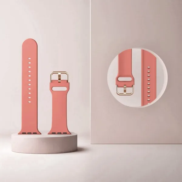 SILICONE Vymeniteľný remienok pre Apple Watch 10 / 11 46mm koralový