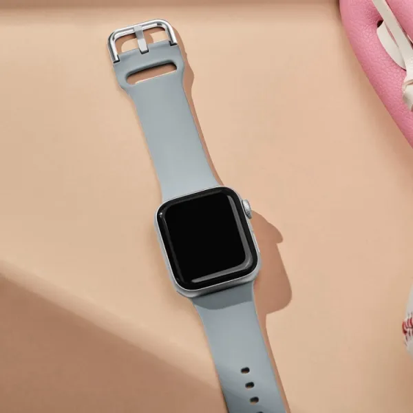 SILICONE Vymeniteľný remienok pre Apple Watch 10 / 11 46mm šedý