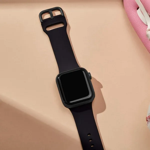 SILICONE Vymeniteľný remienok pre Apple Watch 10 / 11 42mm čierny
